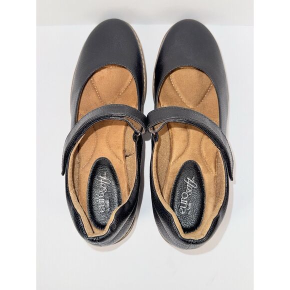 Sofft Euro Soft Womens Franlee Mary Jane Wedge Shoes Black Retro Y2K Comfort 9 - Picture 9 of 16